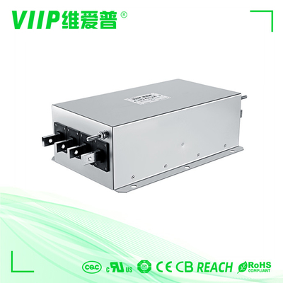 単段階または多段階 軍事用EMIフィルター 1000 VDC までの電圧評価と厳しい環境での100 dB 挿入損失
