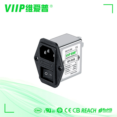 試験装置の単一のヒューズのための94v-0 IEC320のソケットの電力線EMIフィルタ