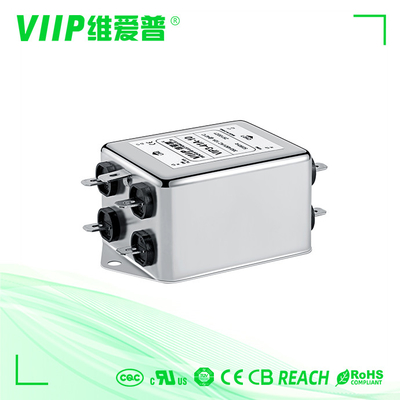1A-200A 250 / 440VAC ネジ接続 3 相電源ライン ノイズ フィルタ ローパス EMC