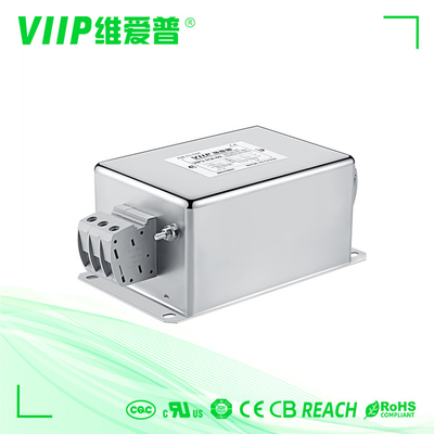 3 相 3 線式 Emi フィルター AC 100A フィルター電流耐性 EMI フィルター 非常に低い漏れ電流